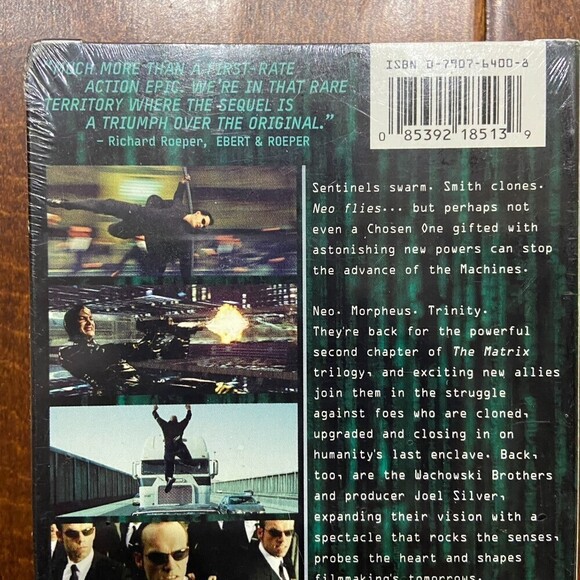 MATRIX RELOADED (VHS Tape, 2003) FACTORY SEALED! Keanu Reeves Wachowskis - Picture 4 of 5